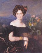 Ferdinand Georg Waldmuller Bildnis Johanna Borckenstein oil on canvas